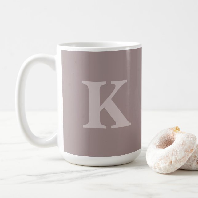 Custom Initial Cozy Coffee Tea Mug Kaffeetasse (Mit Donut)
