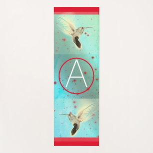 CUSTOM INITIAL HUMMINGBIRD YOGA MAT YOGAMATTE