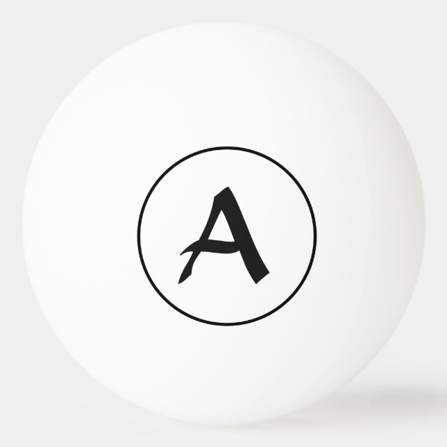 CUSTOM INITIAL Ping Pong Ball Tischtennisball (Rückseite)