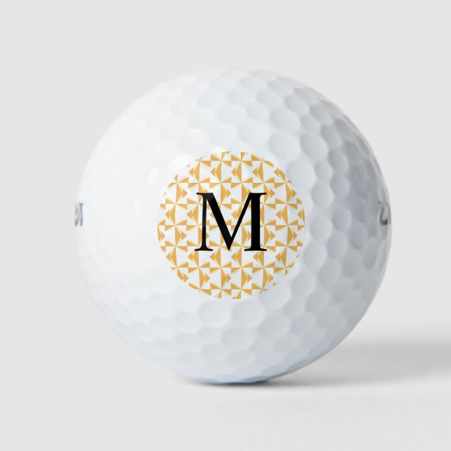 Custom Initial Pumpkin Pinwheels Golfball (Vorderseite)
