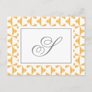 Custom Initial Pumpkin Pinwheels Postkarte