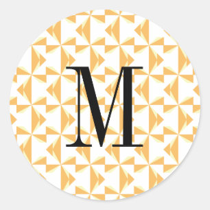 Custom Initial Pumpkin Pinwheels Runder Aufkleber