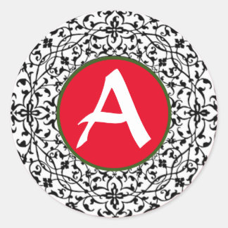 CUSTOM INITIAL STICKER CHRISTMAS UMSCHLAG AUFKLEBE