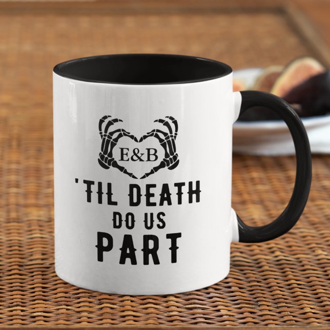 Custom Initials bis Tod tun uns Teil Hochzeit Tasse (Custom Initials Til Death Do Us Part Wedding Mug
)