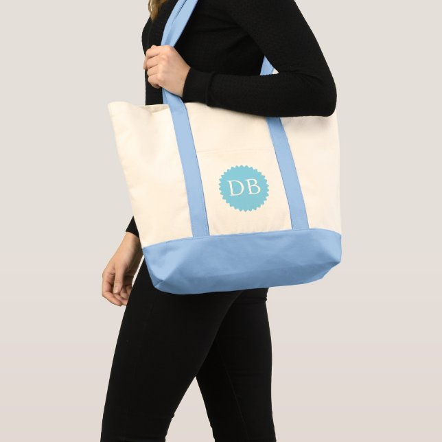 Custom Initials Jumbo Tote Bag Tragetasche (Vorderseite (Produkt))