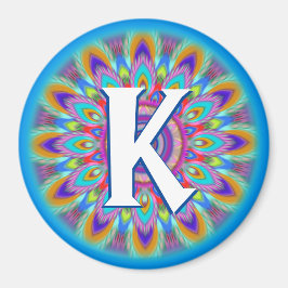 Custom initials psychedelische Kühlschrankmagnet B Magnet