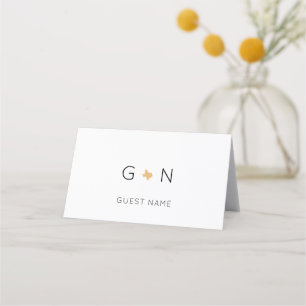 Custom Initials Texas Wedding Monogram Platzkarte