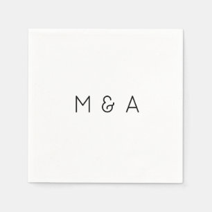 Custom Initials Wedding Napkin Serviette