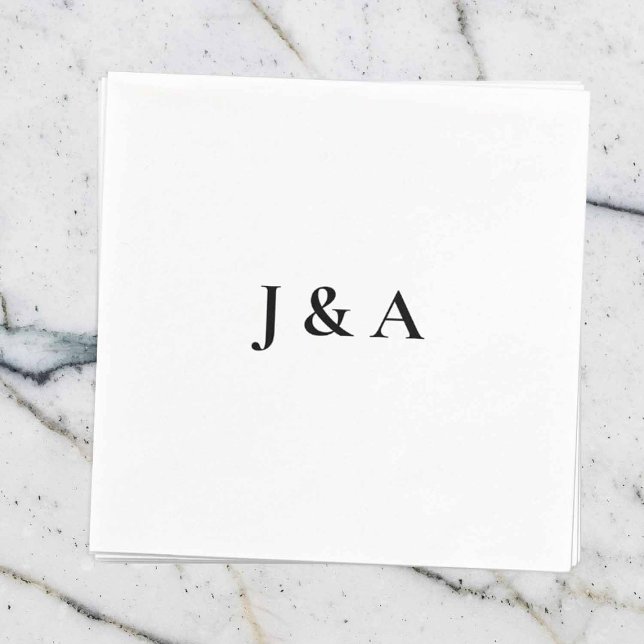 Custom Initials Wedding Napkin Serviette (Von Creator hochgeladen)