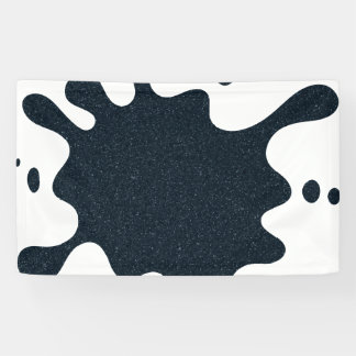 Custom Ink Splash Banner – Charcoal auf Weiß
