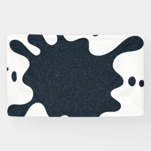 Custom Ink Splash Banner - Kohle auf Weiß