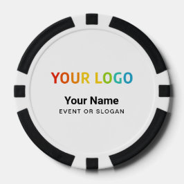 Custom Inline Business Logo, Name, Website Pokerchips
