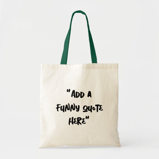 Custom Inside Joke Canvas Tote Bag Tragetasche (Vorne)