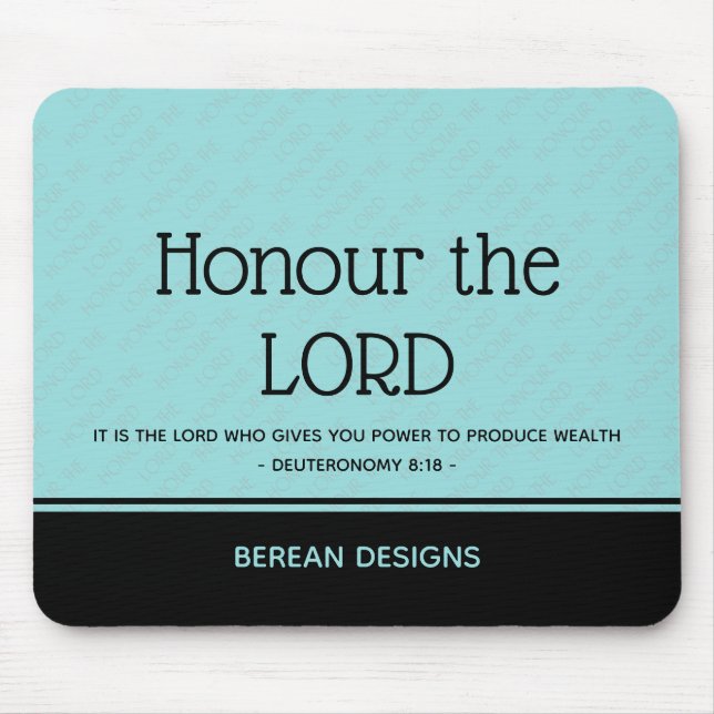 Custom Inspiration Christlich HOND THE LORD UK Mousepad (Vorne)