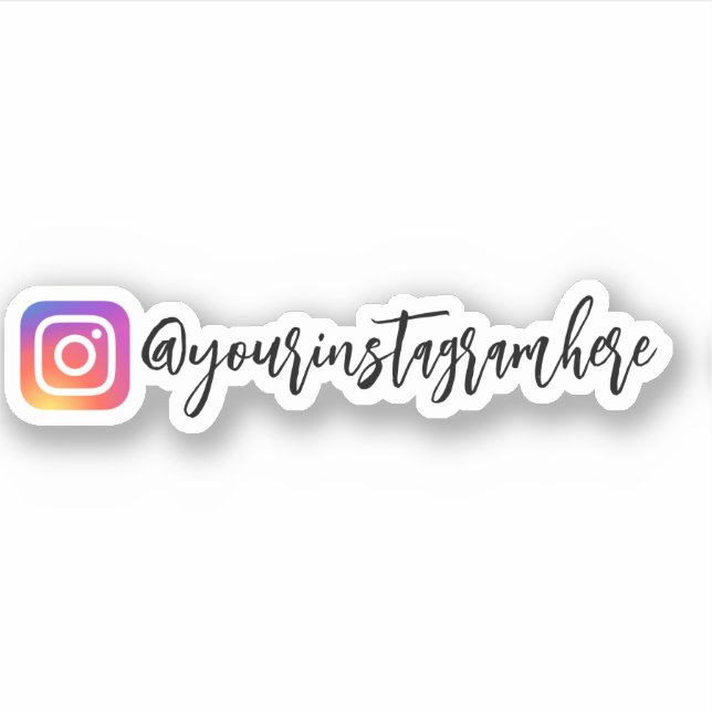Custom Instagram Calligrafy Sticker (Vorderseite)