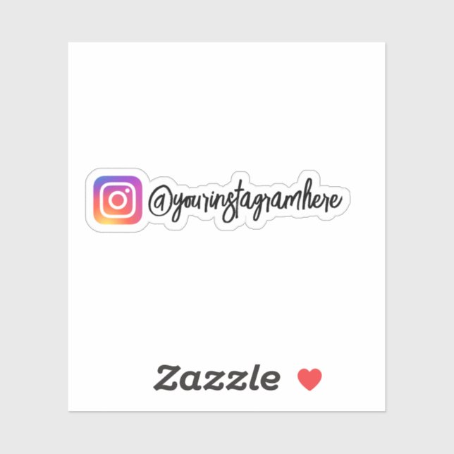 Custom Instagram Social Media Sticker (Blatt)