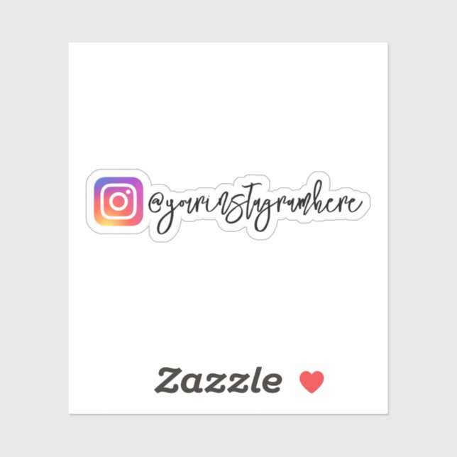 Custom Instagram Social Media Sticker (Blatt)