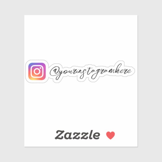 Custom Instagram Social Media Sticker (Blatt)