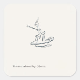 Custom Introvert Gift Minimalist Line Art Quadratischer Aufkleber