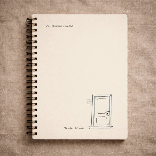 Custom Introvert Gift Quiet Solitude Closed Door Notizbuch (Von Creator hochgeladen)