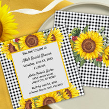 Custom Invasion Gingham & Sunflowers Design