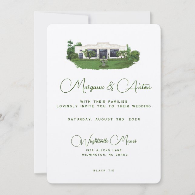 Custom Invitation - Wrightsville Manor NC Einladung (Vorderseite)