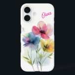 Custom Iphone 16 Phone Case Wasserfarbe Floral<br><div class="desc">Custom iPhone 16 Fall mit Abstrakten Watercolor Blume Fügen Sie eine persönliche Touch zu Ihrem iPhone 16 mit diesem atemberaubenden Gehäuse mit einem zarten abstrakten Aquarell Blumendesign! Dieses Gehäuse wurde für jene entwickelt, die Schönheit und Individualität Liebe suchen. Es vereint lebendige, hochwertige Farbtöne mit einem individuelle Name-Feature und ist somit...</div>