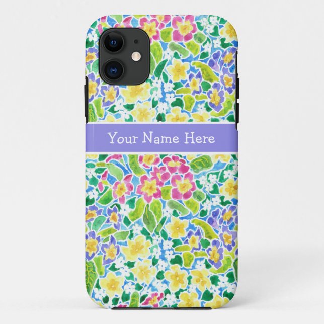 Custom iPhone 5 Case-Mate Fall, Spring Primroses Hülle (Rückseite)