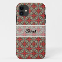 Custom Iphone Brown Red Handy Fall