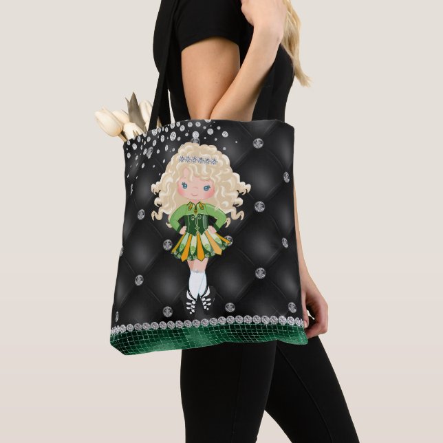 Custom Irish Dance Blond Girl Green, Black (Von Nahem)