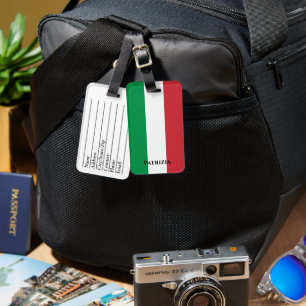 Custom Italy Flag Italienische Fahne Travel Luggag Gepäckanhänger