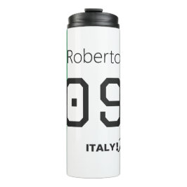 Custom Italy Soccer Fan Jersey Style National Thermosbecher