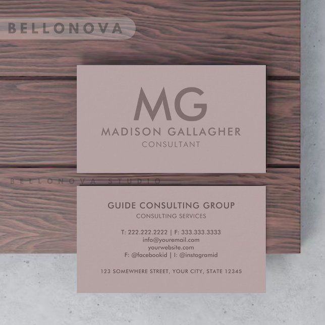 Custom Ivory Pink Lila Grau Beruflich Visitenkarte (Custom Ivory Pink Purple Grey Professional Business Card)