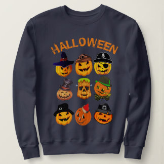 Custom Jack Lantern Carved Pumpkin Funny Halloween Sweatshirt