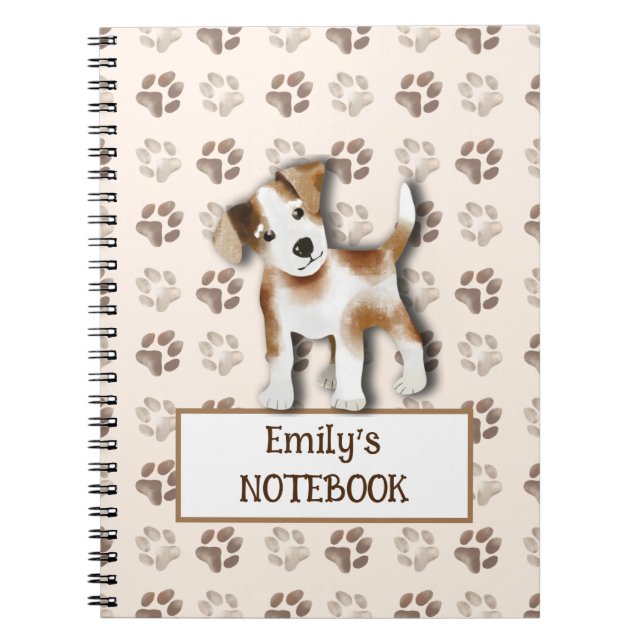 Custom Jack Russell Terrier Notebook - Niedlicher  Notizblock (Vorderseite)