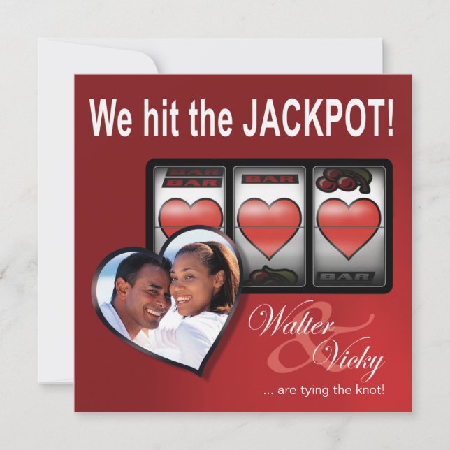 Custom Jackpot Las Vegas Save the Date (Vorderseite)