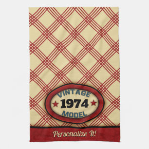 CUSTOM-JAHR Retro-Vintages Modell Geschirrtuch