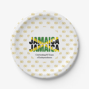 Custom JAMAICA 60 Jahre Unabhängigkeit Pappteller