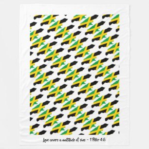 Custom JAMAICA FLAG Fleecedecke