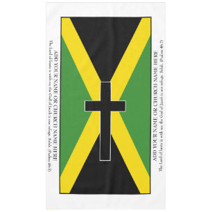 Custom Jamaica Flag mit Black Cross Pal Tischdecke