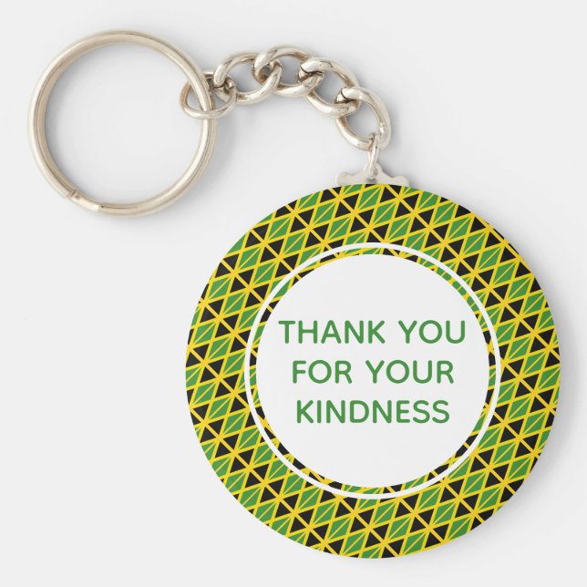 Custom Jamaica Flag Schlüsselanhänger (Vorne)