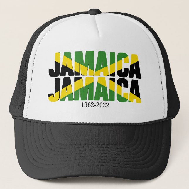 Custom JAMAICA JAMAICA 60 Jahre Truckerkappe (Vorderseite)