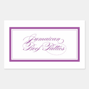 Custom_Jamaican Beef Patties Rechteckiger Aufkleber