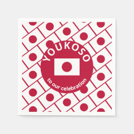 Custom JAPANESE FLAG Paper Serviette