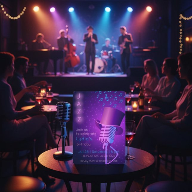 Custom Jazz Club Einladung zum Geburtstag (Von Creator hochgeladen)