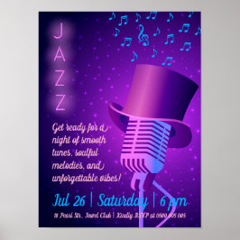 Custom Jazz Night Retro Poster