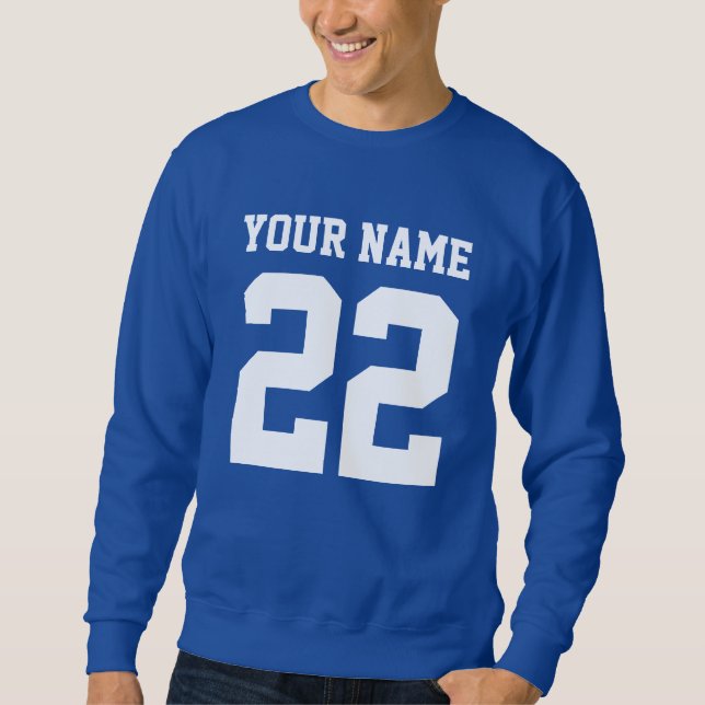 Custom Jersey Nummer Football Sweshirt für Männer Sweatshirt (Vorderseite)