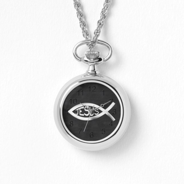 Custom Jesus Christlich Fish Armbanduhr (Vorderseite)
