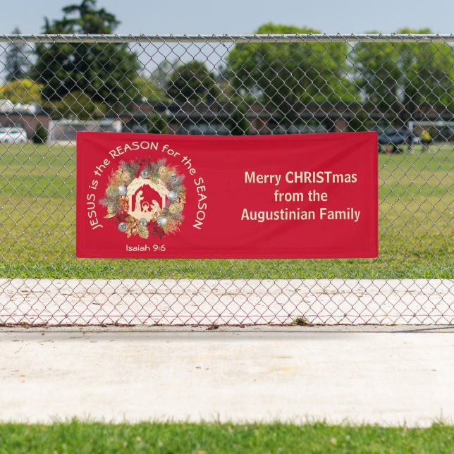 Custom JESUS IST DER GRUND Weihnachtsbanner Banner (Insitu)