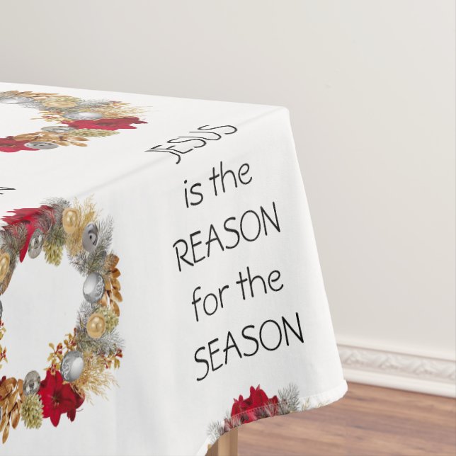 Custom JESUS REASON SAASON Weihnachten Tischdecke (Beispiel)